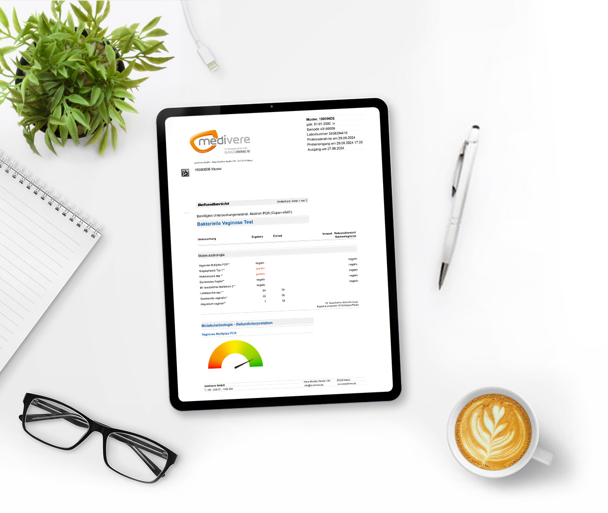 Musterbefund Bakterielle Vaginose Test